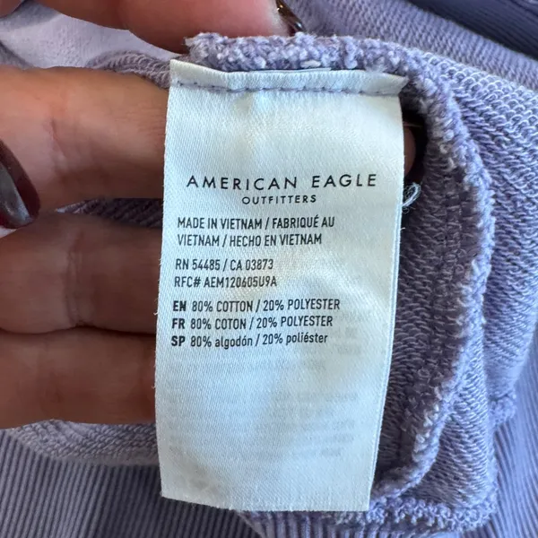 American Eagle soft oversized big hug sweatshirt purple size medium - Image 3