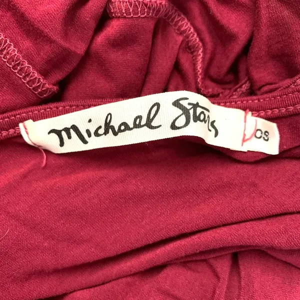 3/$15 Michael Stars Layerd Flowy Scoop Neck Tank Top Red - Image 6