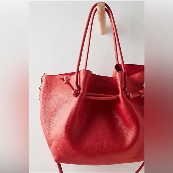 NWT Free People Head Over Heels Tote in Red Lips - Image 2