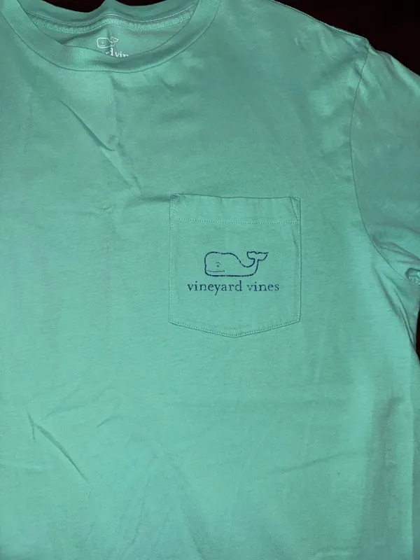 Vineyard Vines Green Mens Short Sleeve Pocket Tee Size Small - Image 2