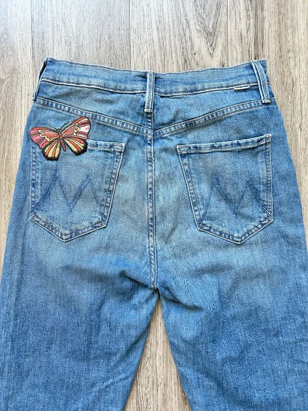 Mother Denim The Tripper Flare Jeans Embroidered Butterfly Wander Dust Y2K 28 - Image 11