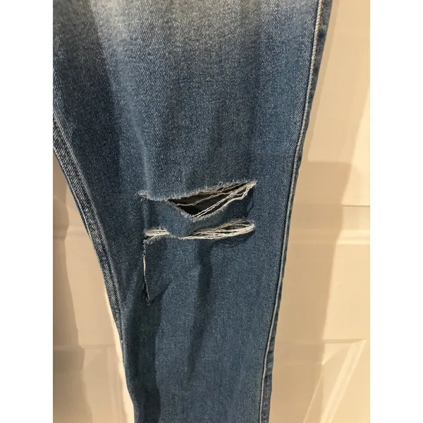 Hollister Jeans Distressed Ripped Dip Dye‎ Raw Hem Straight Leg Denim 3R - Image 3
