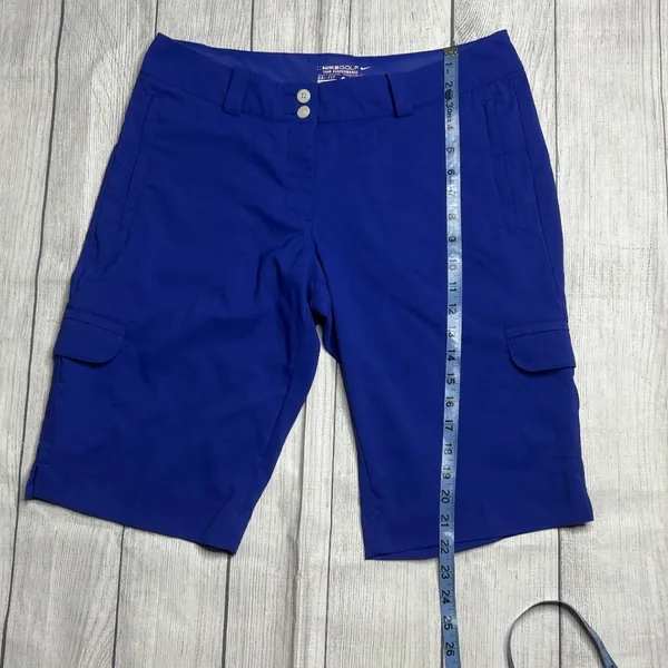 Nike Golf Tour Performance Dri-FIT Blue Cargo Shorts Women Size 8‎ Athletic - Image 8