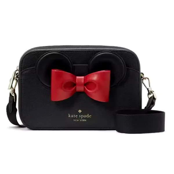 Kate Spade Minnie Mouse Mini Camera Bag Black and Red - Image 2