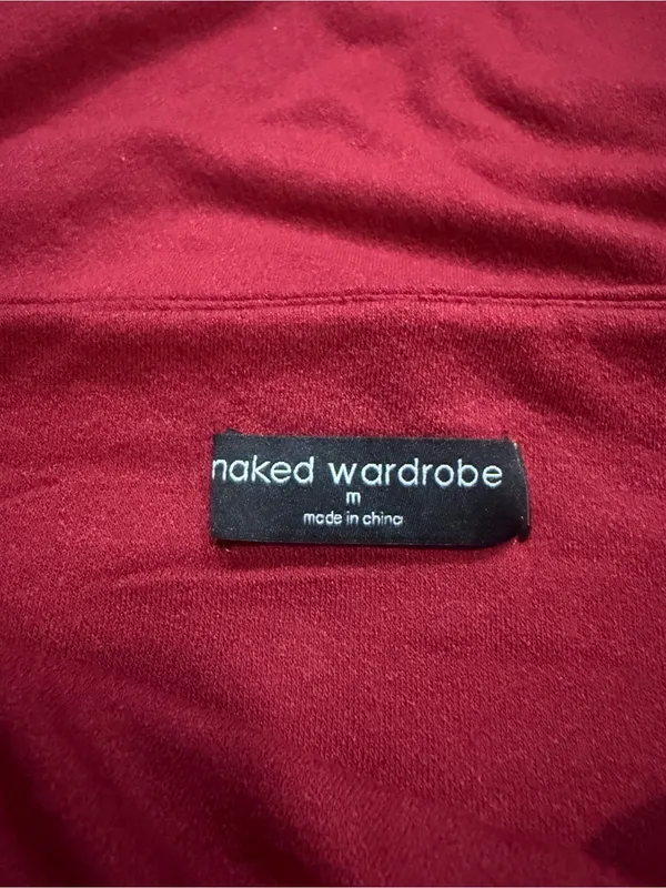 Naked Wardrobe Burgundy Bodycon Maxi Skirt Size Medium - Image 2