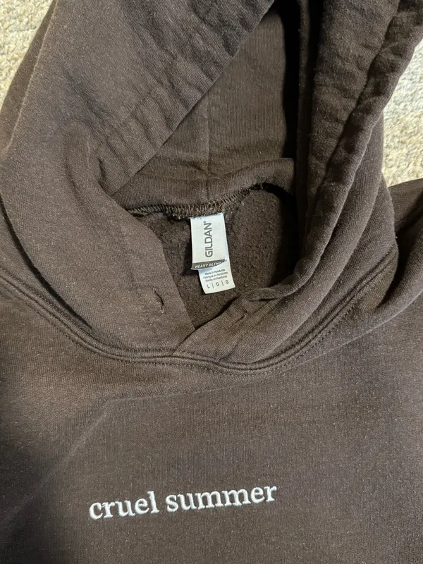 Cruel Summer Brown Hoodie - Image 3