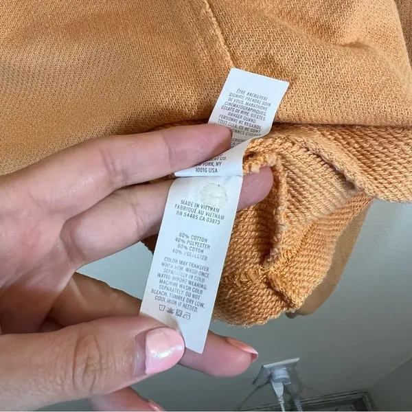 ✨ Aerie Orange Terry Crewneck Sweatshirt XS‎ - Image 7