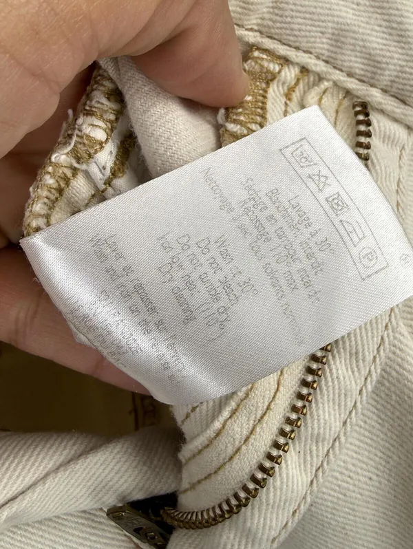 Sezane Francky Ecru Cream Peated Front Wide Band Trousers - Size - 29 - Image 4