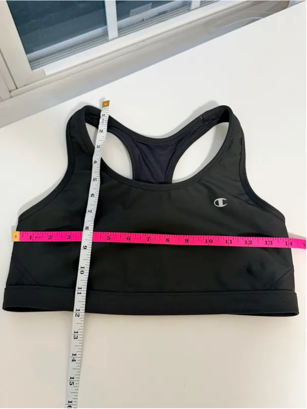 Champion Double Dry Black Racerback Sports Bra Size Large - Image 5