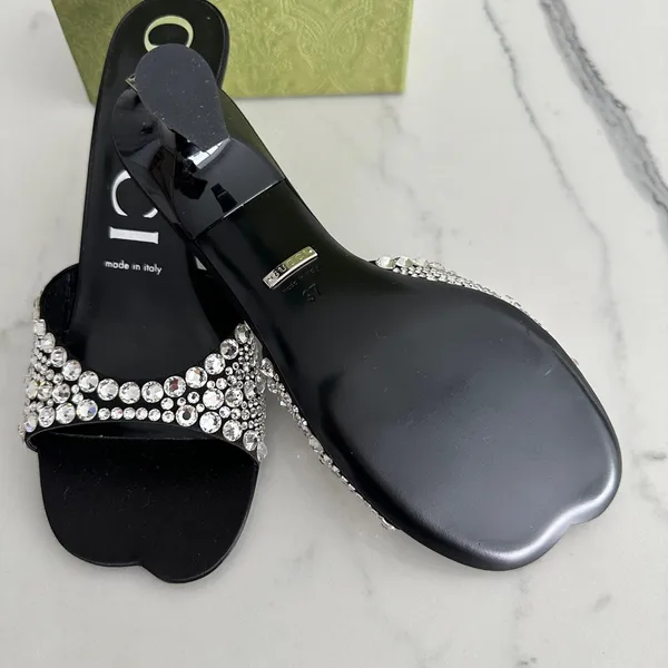 Gucci Crystal Embellished Sandals - Image 6