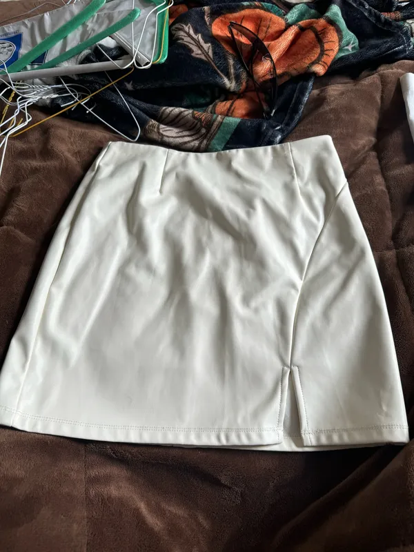 Pants Store White Faux Leather Skirt - Image 2