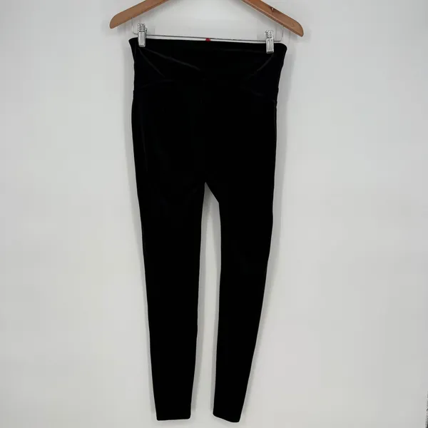 SPANX Velvet Leggings High Waisted‎ Lounge Pants Black Size L - Image 10