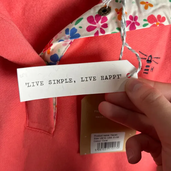 Lighthouse Women’s Coral‎ Long Sleeve Button Snap Pullover Size 6 New Pink - Image 8
