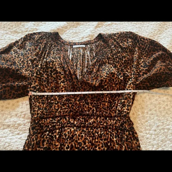 Ulla Johnson Mariana animal print dress fall 400$ boho designer formal revolve - Image 5