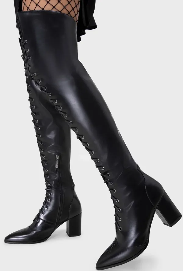 Killstar Ankh Eveninghill Boots Black Size 8 - Image 5
