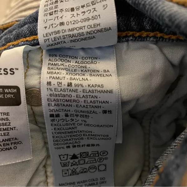 Levi’s 501 Skinny Jeans, Medium Indigo, Size 24, EUC - Image 9