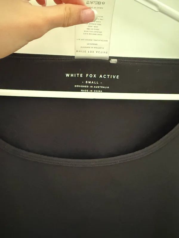 White Fox Boutique black athletic top - Image 2