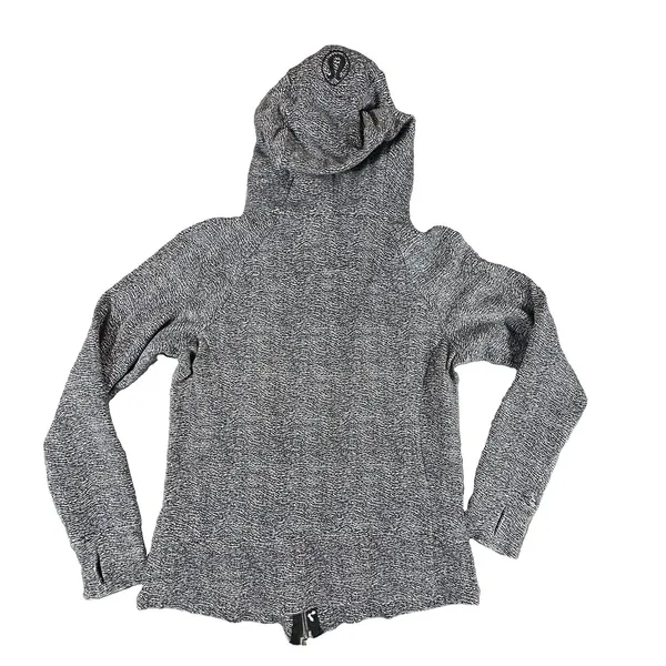 Lululemon Scuba Hoodie Splatter White Black Full Zip Sweatshirt Womens Sz. 8 - Image 7