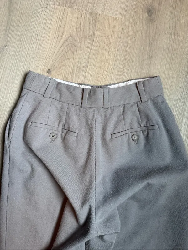 Aritzia Babaton Grey Wool Wide-Leg Trousers - Image 4