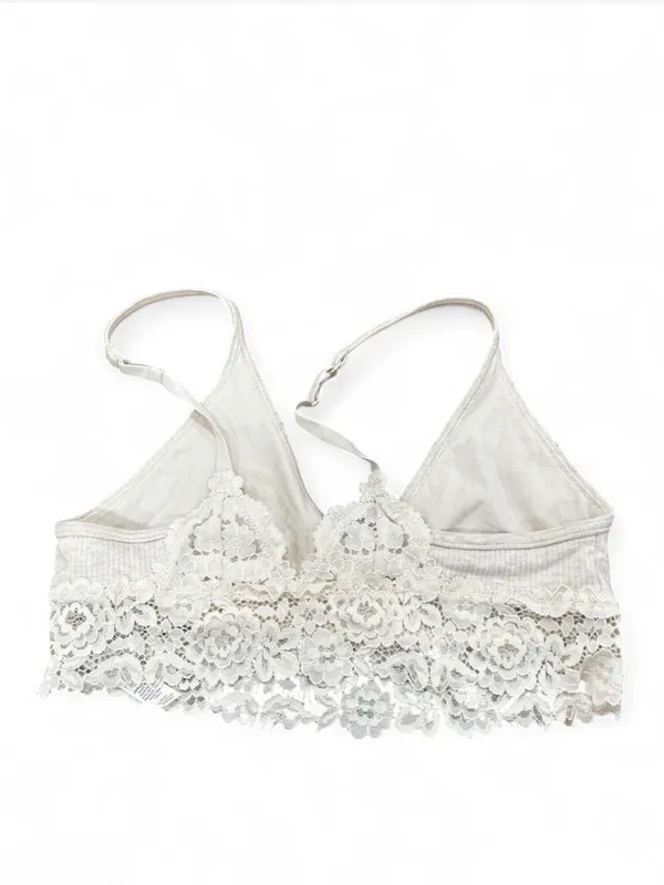 Aerie Cream Lace Trim Bralette - Image 2