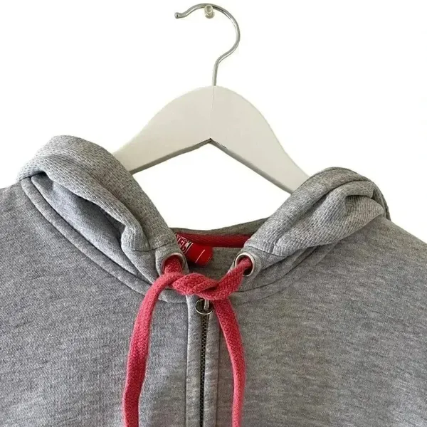 Authentic NFL 49ers Gray Long Sleeves Unisex Hoodie Sweatshirt SZ L #1246 - Image 2