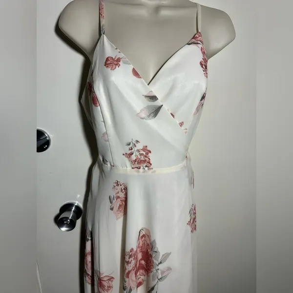 Lulu's White and Pink Floral Maxi Dress - Image 5