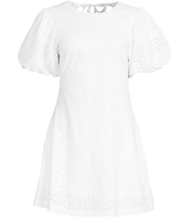 Free People Apricot Rose Mini Dress. Eyelet dress - Image 4
