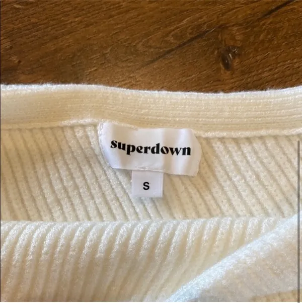 NWOT REVOLVE Ravie One Shoulder Sweater in White - Image 3