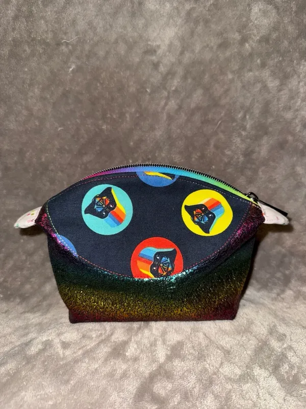 Star Wars Darth Vader Rainbow Cosmetic Pouch with Iridescent Glitter Trim - Image 4