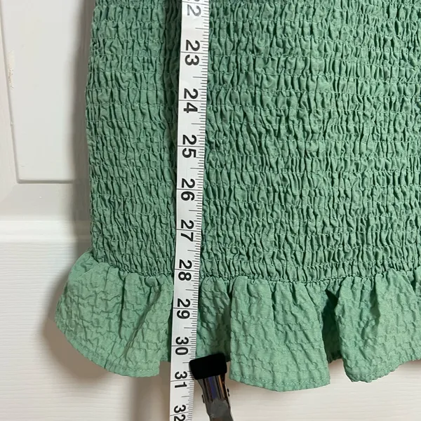 Zara Mint Green Ruffle Mini‎ Dress Size Small - Image 7