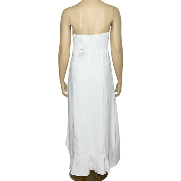 AMANDA UPRICHARD Symone Asymmetric Ruffle Maxi Dress, Ivory, XL - Image 10