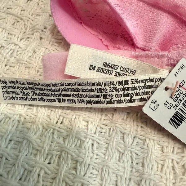 PINK Victoria’s Secret medium Wink unlined lace scoop bra BC3 3212 - Image 9