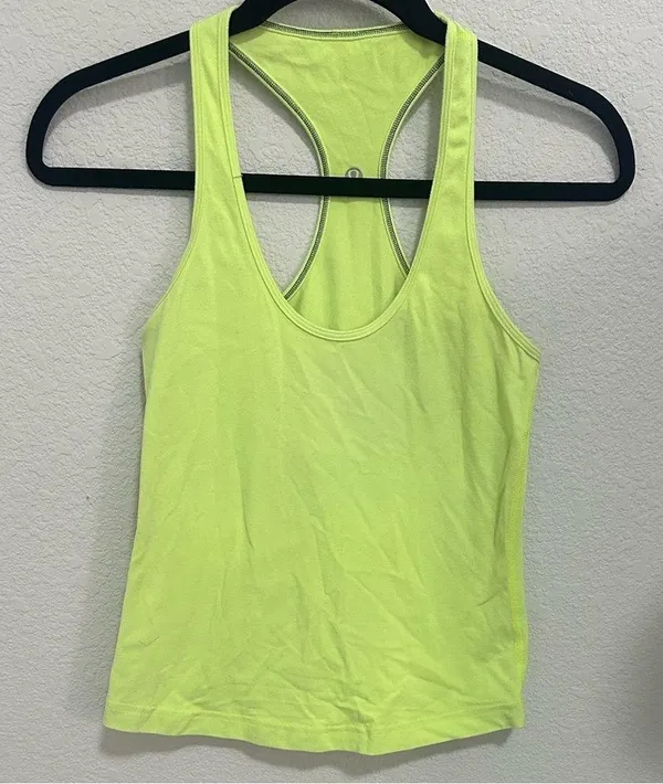 Lululemon Cool Racerback Wild Lime Size 4 Neon Yellow-Green - Image 5