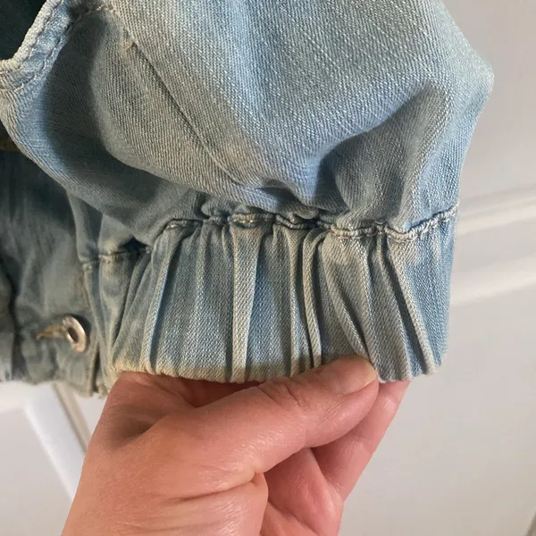 Vintage Zara Short scrunched Denim Vest - Image 8