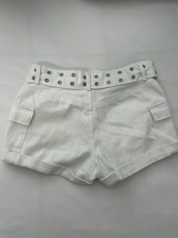 White Jean Shorts - Image 2