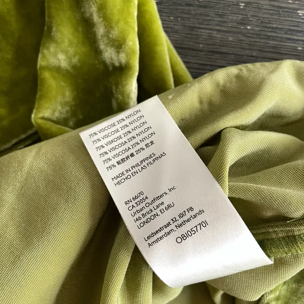 Pilcro Anthropologie Green Velvet Button Down Shirt Women’s US 2 UK 6 EU 34 - Image 6