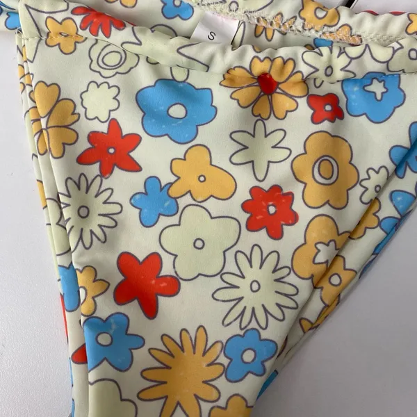 Aurelle Swim Capri Blue Floral Bikini Yellow - Image 9