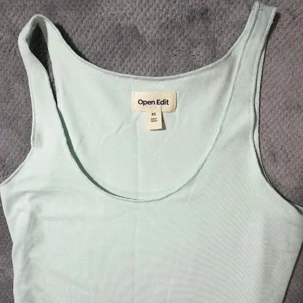 Open Edit XS Mint Green Sleeveless Bodycon Mini Dress Stretch Scoop Neck #1700 - Image 4