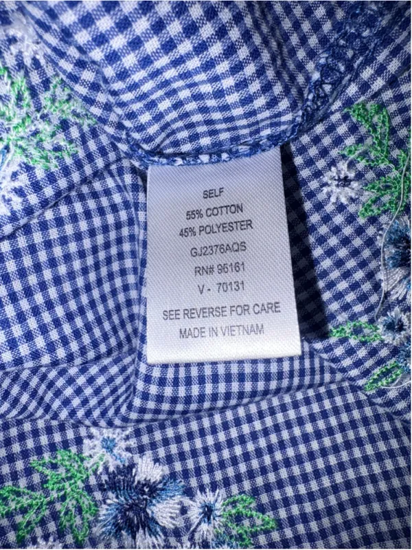 Gypsies & Moondust Ruffled Gingham Off-The-Shoulder Blouse Size L (19” PTP) NWT - Image 7