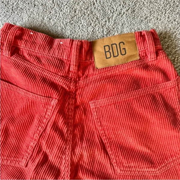 BDG High Rise Bright Orange Wide-Leg Jeans - Image 4