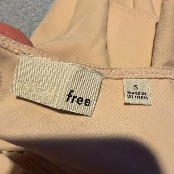 Aritzia Wilfred Free Leila Bodysuit Stockings Beige Size Small - Image 3