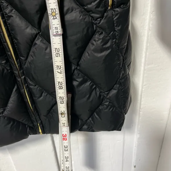 Michael Kors petite quilted Hooded Black Packable Puffer Coat jacket size small - Image 9