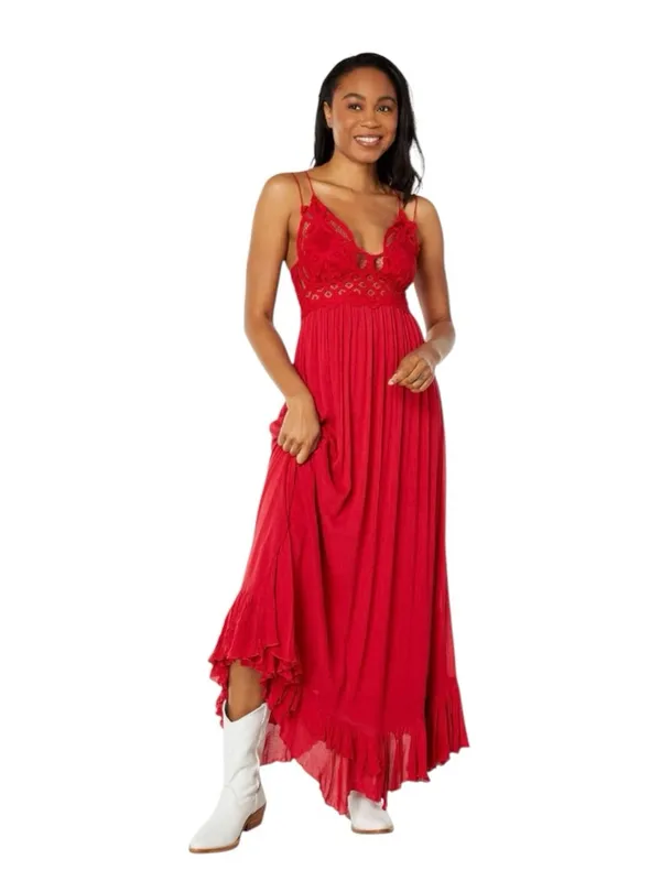 Free People Adella Lace Boho Maxi Slip Dress - Image 5