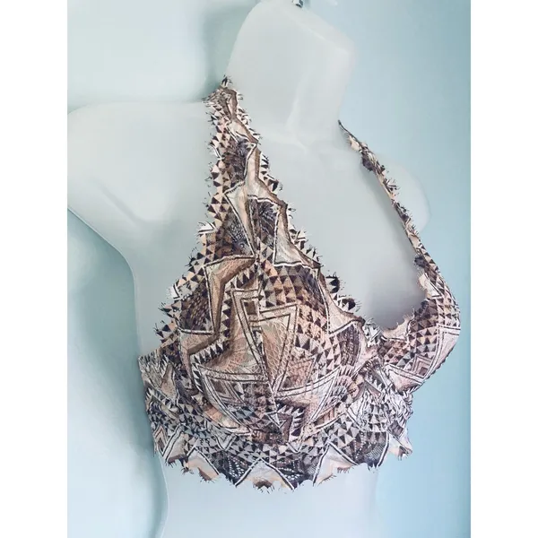 Victoria's Secret Bralette Halter Small Aztec Print Boho Festival - Image 2