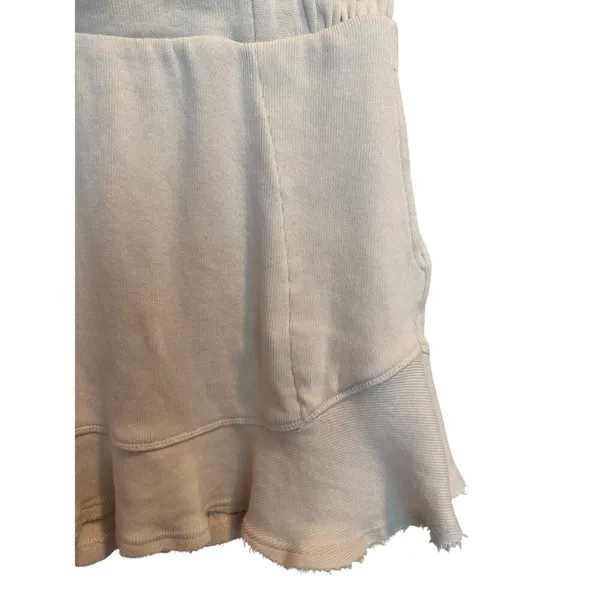 Free People Beach FP Flounce Ruffle Raw Hem Mini Skirt Women’s Size M Cream - Image 3