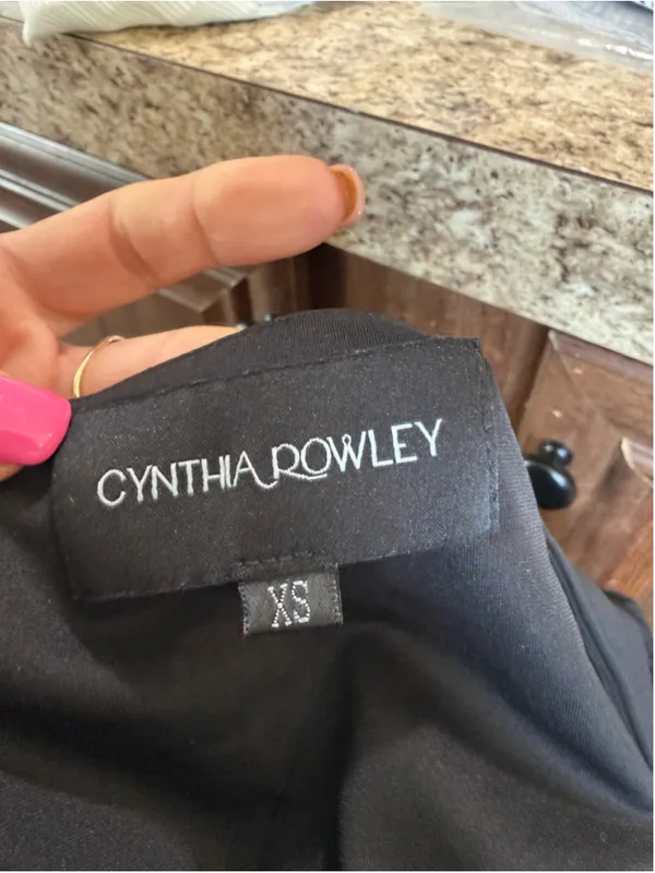 Women's Cynthia Rowley Black Midi Dress Size XS - Image 4