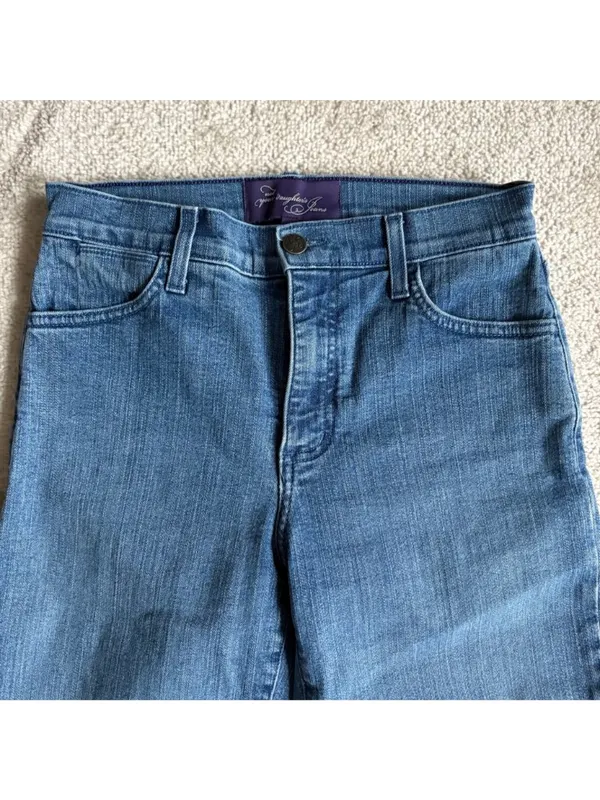 NYDJ Bootcut Jeans Petite Medium Wash Stretch Denim Embellished Back Pocket - Image 2