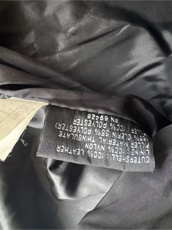 Vintage 80s 90s Wilson’s Leather Black Genuine Leather Bomber Jacket Sz Medium - Image 6