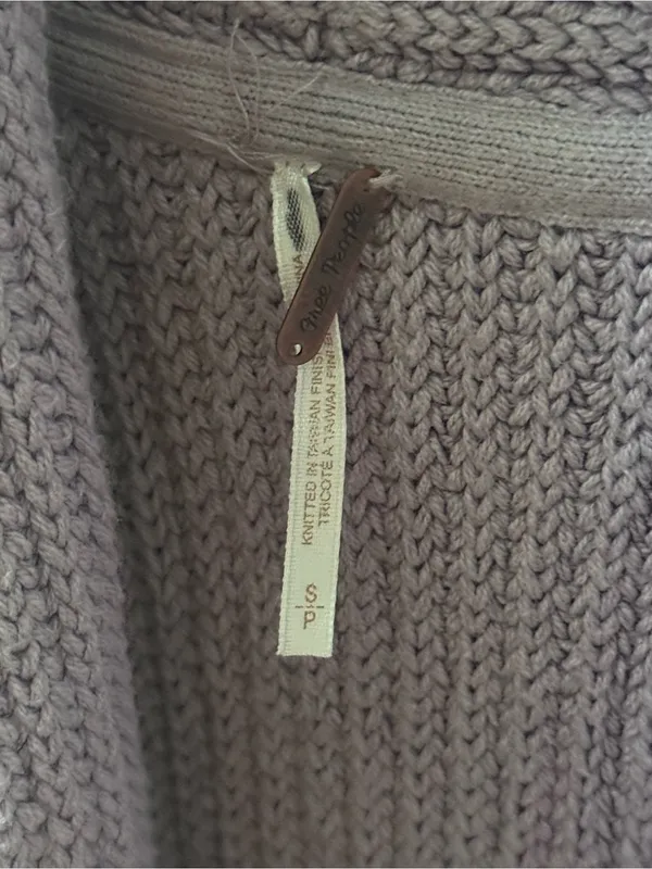 Free People Skylark Longline Cardigan in Lilac - Image 4