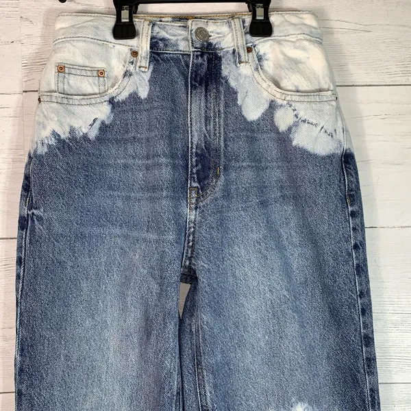 Pac Sun 90s boyfriend high rise straight leg bleached jeans sz 23 - Image 2